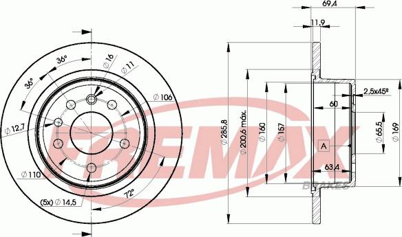 FREMAX BD-9211 - Δισκόπλακα parts5.com