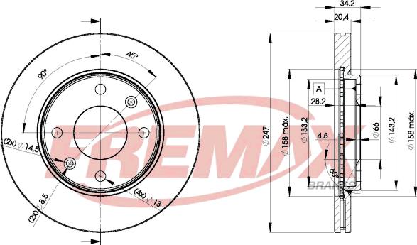 FREMAX BD-4694 - Zavorni kolut parts5.com