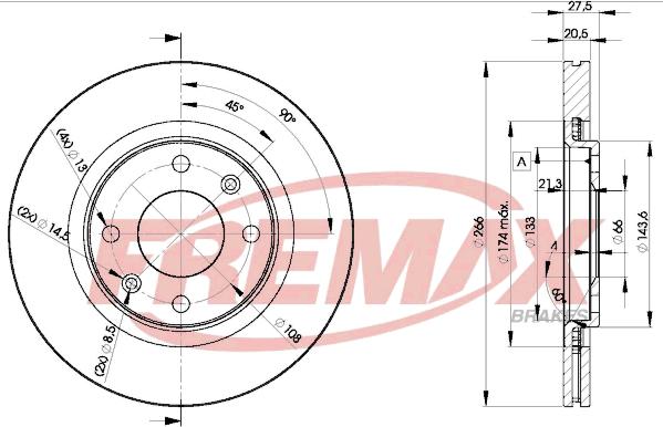 FREMAX BD-4697 - Zavorni kolut parts5.com