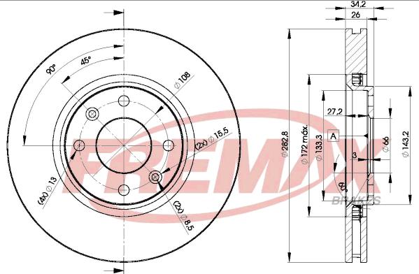 FREMAX BD-4752 - Zavorni kolut parts5.com