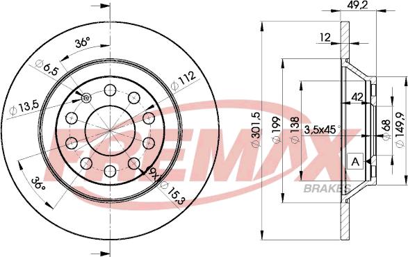 FREMAX BD-5313 - Brake Disc parts5.com