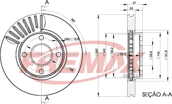 FREMAX BD-6784 - Kočioni disk parts5.com