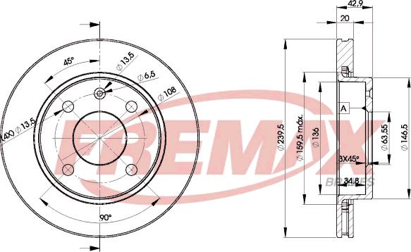 FREMAX BD-1064 - Disco de freno parts5.com