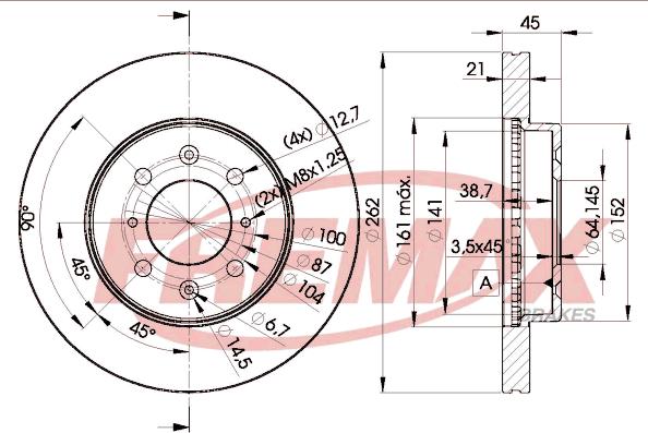 FREMAX BD-1700 - Disco de freno parts5.com