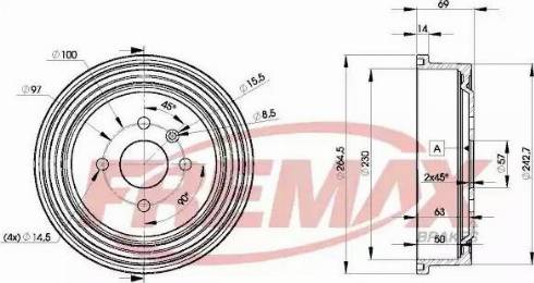 FREMAX BD-8063 - Brake Drum parts5.com