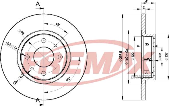 FREMAX BD-3466 - Brake Disc parts5.com