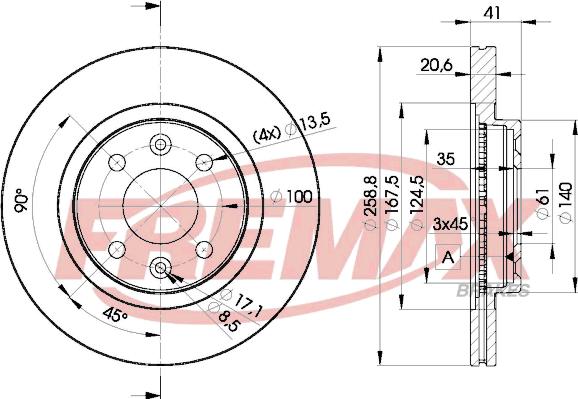 FREMAX BD-3550 - Disco de freno parts5.com