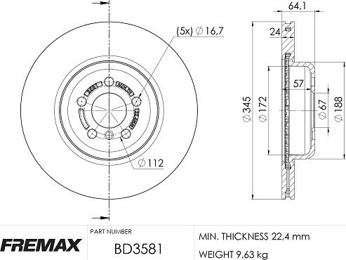 FREMAX BD-3581 - Disco de freno parts5.com