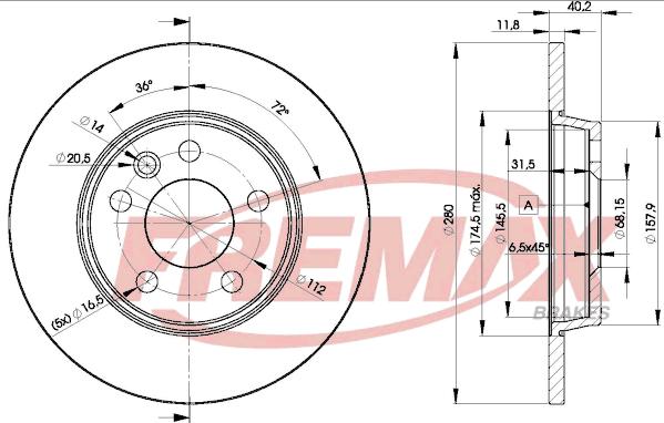 FREMAX BD-3111 - Disc frana parts5.com