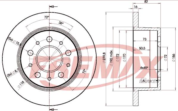 FREMAX BD-3806 - Δισκόπλακα parts5.com