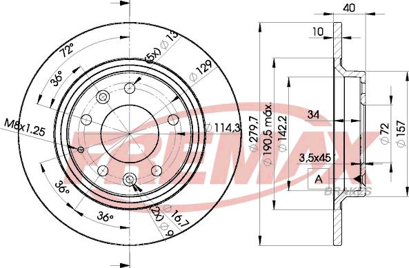 FREMAX BD-3268 - Disco de freno parts5.com