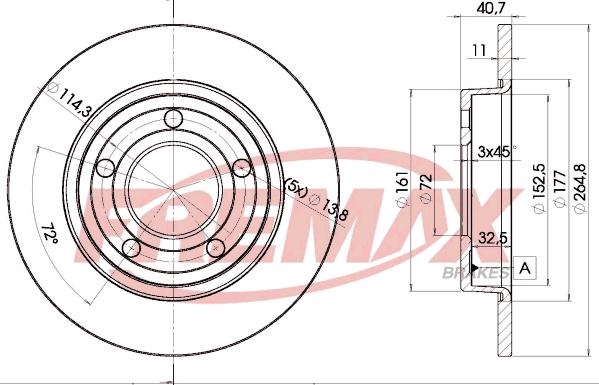 FREMAX BD-3275 - Disco de freno parts5.com