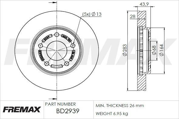 FREMAX BD-2939 - Bremsscheibe parts5.com