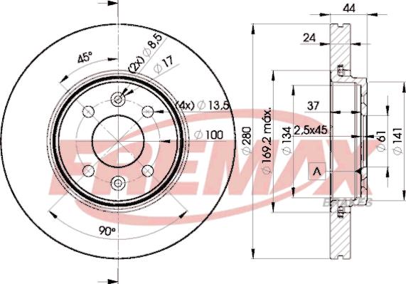 FREMAX BD-7829 - Disco de freno parts5.com