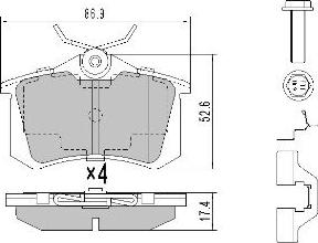 FREMAX FBP-0575-01 - Zestaw klocków hamulcowych, hamulce tarczowe parts5.com