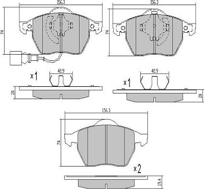 FREMAX FBP-0868 - Kit de plaquettes de frein, frein à disque parts5.com