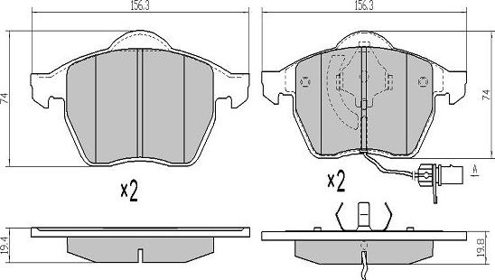 FREMAX FBP-0874 - Σετ τακάκια, δισκόφρενα parts5.com