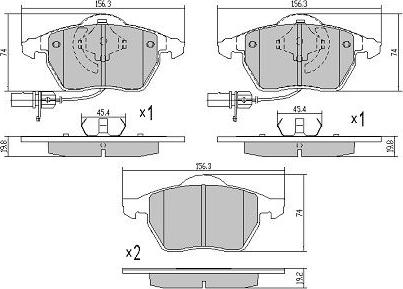 FREMAX FBP-0876-01 - Σετ τακάκια, δισκόφρενα parts5.com