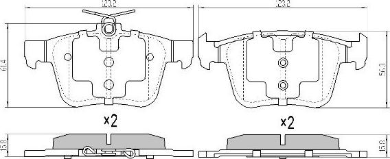 FREMAX FBP-1976 - Sada brzdových platničiek kotúčovej brzdy parts5.com