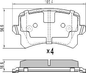 FREMAX FBP-1654 - Fékbetétkészlet, tárcsafék parts5.com