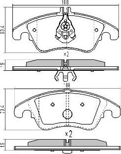 FREMAX FBP-1652 - Σετ τακάκια, δισκόφρενα parts5.com