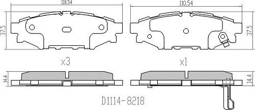 FREMAX FBP-1630 - Σετ τακάκια, δισκόφρενα parts5.com