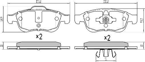 FREMAX FBP-1679 - Sada brzdových destiček, kotoučová brzda parts5.com