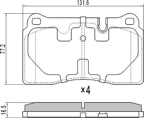 FREMAX FBP-1675 - Комплект спирачно феродо, дискови спирачки parts5.com