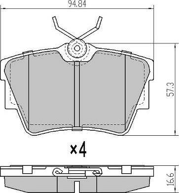 FREMAX FBP-1152 - Komplet kočnih obloga, disk kočnica parts5.com