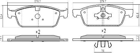 FREMAX FBP-1896 - Piduriklotsi komplekt,ketaspidur parts5.com