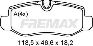 FREMAX FBP-2010 - Fékbetétkészlet, tárcsafék parts5.com