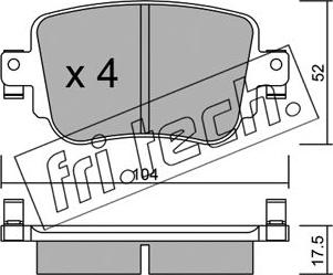 Fri.Tech. 996.0 - Set placute frana,frana disc parts5.com