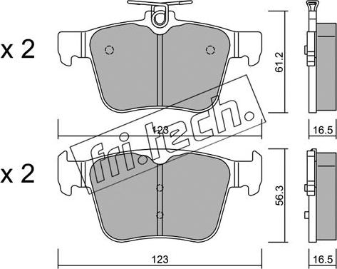 Fri.Tech. 997.0 - Kit de plaquettes de frein, frein à disque parts5.com