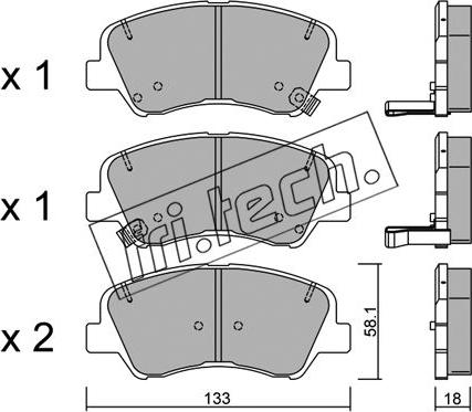 Fri.Tech. 959.0 - Zestaw klocków hamulcowych, hamulce tarczowe parts5.com