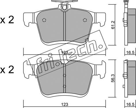 Fri.Tech. 967.0 - Kit de plaquettes de frein, frein à disque parts5.com