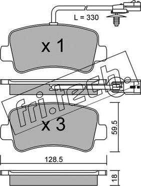 Fri.Tech. 916.0 - Brake Pad Set, disc brake parts5.com