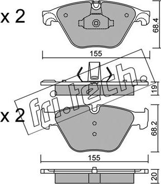 Fri.Tech. 936.0 - Juego de pastillas de freno parts5.com