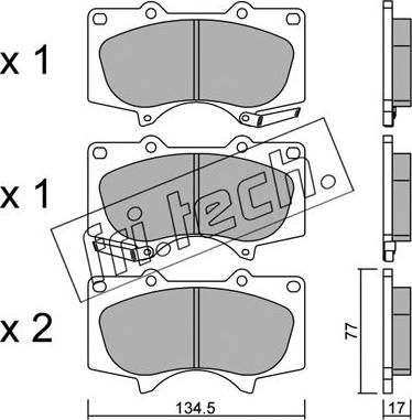 Fri.Tech. 470.0 - Fren balata seti, diskli fren parts5.com