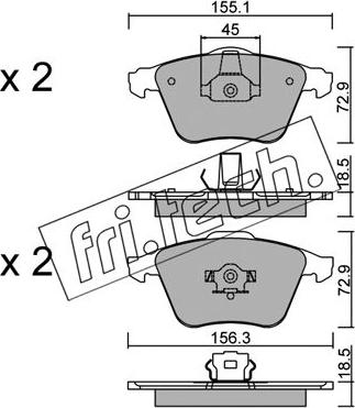 Fri.Tech. 565.3 - Piduriklotsi komplekt,ketaspidur parts5.com