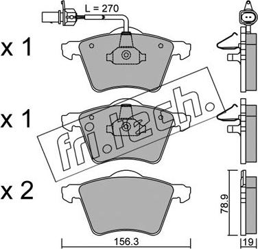 Fri.Tech. 566.0 - Set placute frana,frana disc parts5.com