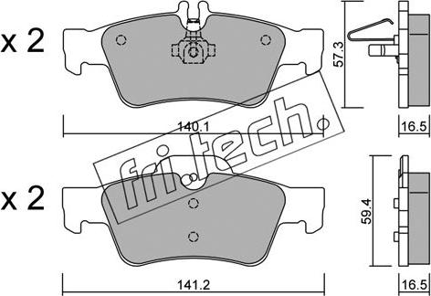 Fri.Tech. 584.0 - Brake Pad Set, disc brake parts5.com