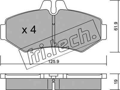 Fri.Tech. 588.0 - Piduriklotsi komplekt,ketaspidur parts5.com