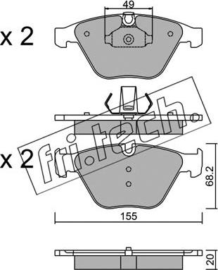 Fri.Tech. 574.9 - Set placute frana,frana disc parts5.com