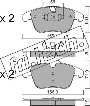 Fri.Tech. 691.0 - Zestaw klocków hamulcowych, hamulce tarczowe parts5.com