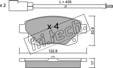 Fri.Tech. 697.0 - Set placute frana,frana disc parts5.com