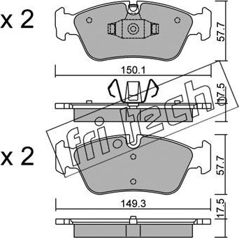 Fri.Tech. 656.0 - Juego de pastillas de freno parts5.com