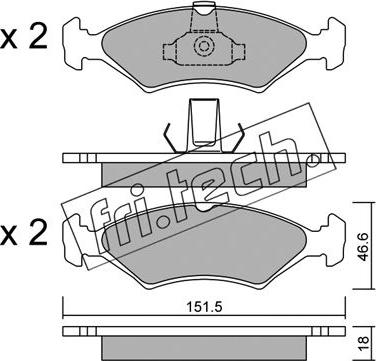 Fri.Tech. 095.0 - Set placute frana,frana disc parts5.com