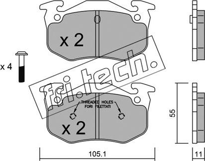 Fri.Tech. 040.1 - Fékbetétkészlet, tárcsafék parts5.com