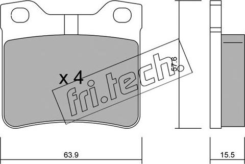 Fri.Tech. 199.1 - Brake Pad Set, disc brake parts5.com