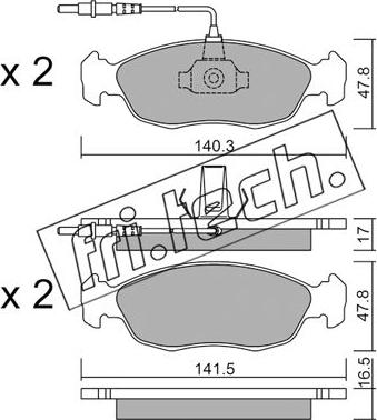 Fri.Tech. 159.0 - Brake Pad Set, disc brake parts5.com